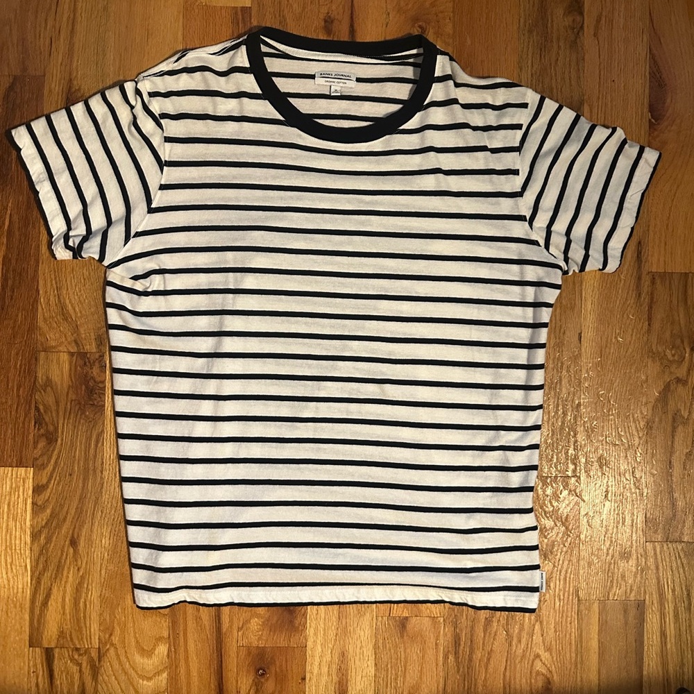 Banks Journal Men’s T-Shirt - Black and White Striped